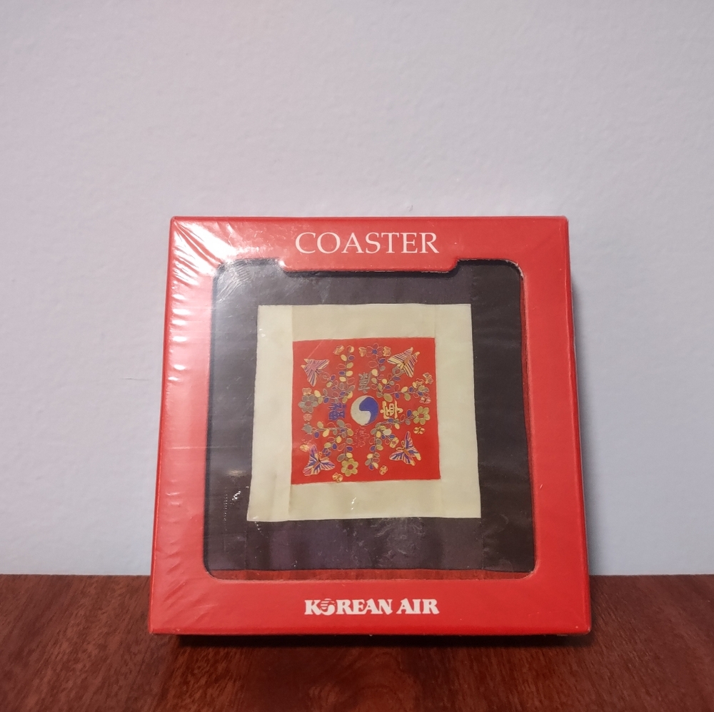 Sealed Pack of Vintage Coasters - Korean Air Airlines